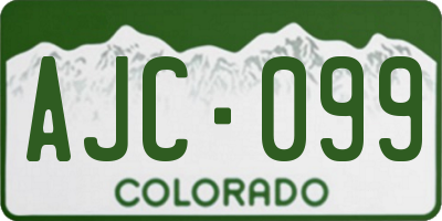 CO license plate AJC099
