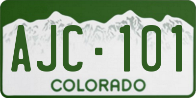 CO license plate AJC101