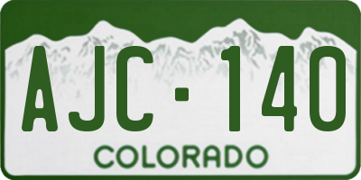 CO license plate AJC140