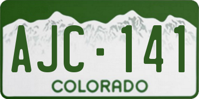 CO license plate AJC141