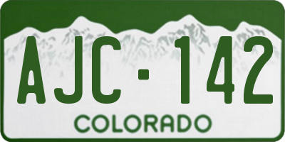 CO license plate AJC142
