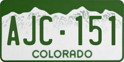 CO license plate AJC151