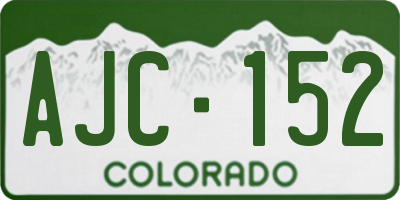 CO license plate AJC152