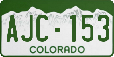 CO license plate AJC153