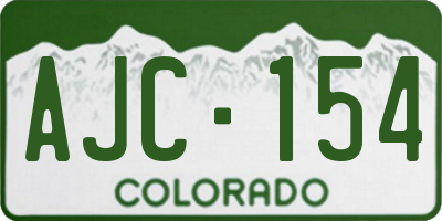 CO license plate AJC154