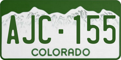 CO license plate AJC155