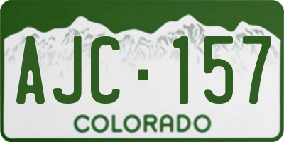 CO license plate AJC157