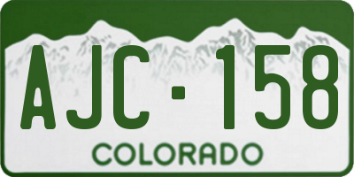 CO license plate AJC158