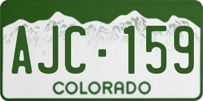 CO license plate AJC159