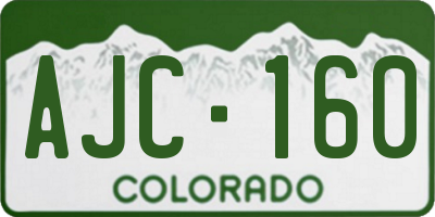CO license plate AJC160
