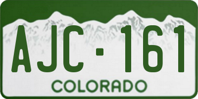 CO license plate AJC161