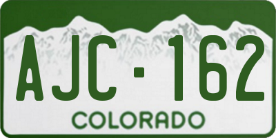 CO license plate AJC162
