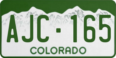 CO license plate AJC165