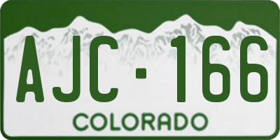 CO license plate AJC166