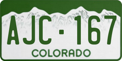 CO license plate AJC167