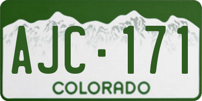 CO license plate AJC171