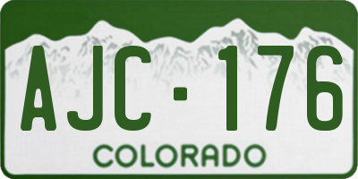 CO license plate AJC176