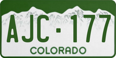 CO license plate AJC177