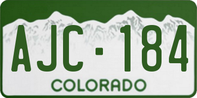CO license plate AJC184