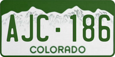CO license plate AJC186