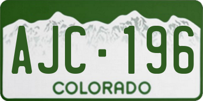 CO license plate AJC196
