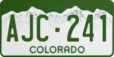 CO license plate AJC241