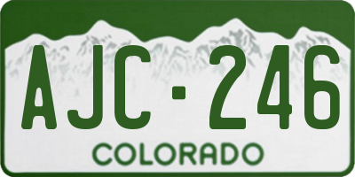 CO license plate AJC246