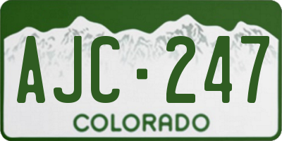 CO license plate AJC247