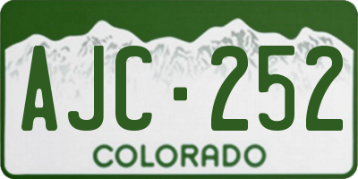 CO license plate AJC252