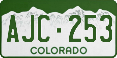 CO license plate AJC253