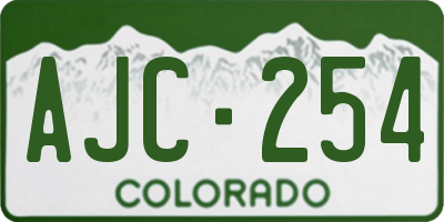 CO license plate AJC254