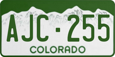 CO license plate AJC255