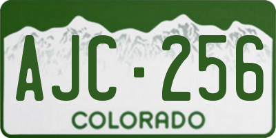 CO license plate AJC256