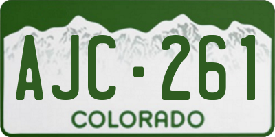 CO license plate AJC261