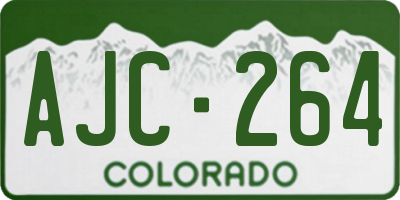 CO license plate AJC264