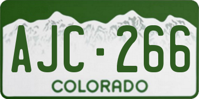 CO license plate AJC266