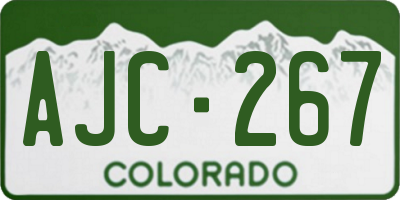 CO license plate AJC267