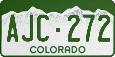 CO license plate AJC272