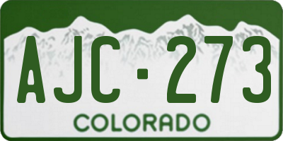 CO license plate AJC273