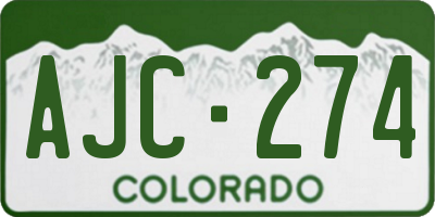 CO license plate AJC274