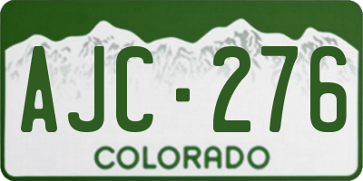 CO license plate AJC276