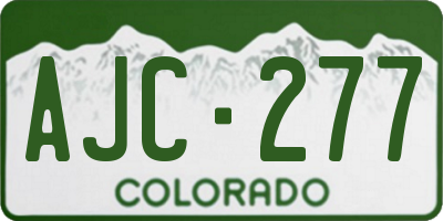 CO license plate AJC277