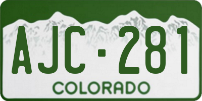 CO license plate AJC281