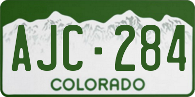 CO license plate AJC284