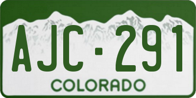 CO license plate AJC291