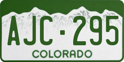CO license plate AJC295