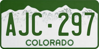 CO license plate AJC297