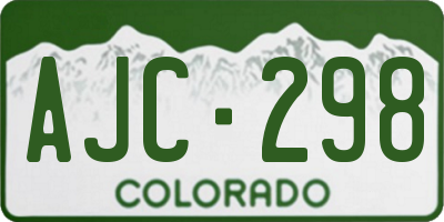 CO license plate AJC298