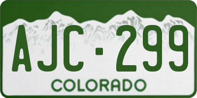 CO license plate AJC299