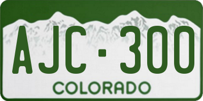CO license plate AJC300